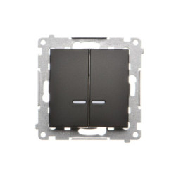 SIMON54 czarny DW5BL.01/49 Łącz.podśw.podw.+klaw