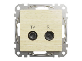 SEDNA DESIGN & ELEMENTS Gniazdo R/TV przelotowe (10dB) brzoza SDD180478R SCHNEIDER ELECTRIC