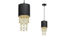 Lampa Wisząca Almeria Black/Gold 1Xe27 Mlp6439 Milagro