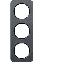 BERKER R.1 Ramka 3 potrójna łupek/czarny 10132384 HAGER