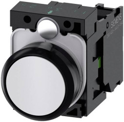 Siemens 3SU11000AB601BA0 3SU1100-0AB60-1BA0 Przycisk pierścień przedni z tworzywa sztucznego, okrągły przycisk czarny, b