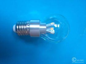 WYPRZEDAŻ! ŻARÓWKA LED E27 3W 350LM CIEPŁY BIAŁY 6LED (MAŁA KULA)