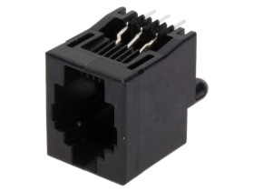Gniazdo RJ12 6-pin Układ 6p6c THT proste 16,51mm 5520425-3