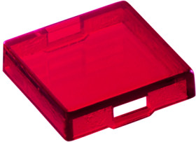 Cap, square, (L x W x H) 15 x 15 x 3.8 mm, red, for pushbutton switch, 5.49.275.036/1303