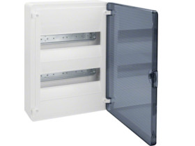 Rozdzielnica natynkowa 24 modułowa 2x12M drzwi transparentne IP40 golf VS212TD HAGER