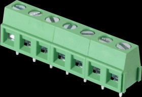CTB0509/7 Solderable screw terminal - 7 pins, 5.08 mm spacing, 90°