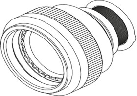 Cable gland for circular connector, 522495-000