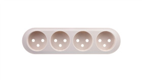 Celiane. Plakietka Gniazda Zespolonego 4X2p+Z Biała 068125