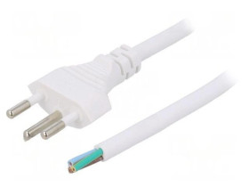 SN29-3/10/3.0WH Kabel: 3x1mm2, przewody,SEV-1011 (J) wtyk, 3m, 10A