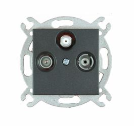 Gniazdo VIKO RTV-SAT końcowe - antracyt - NOVELLA