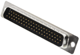 Złącze D-Sub 62-pinowe Męski Proste Montaż na kablu raster 2.42mm Złoto