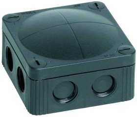 Cable junction box, no. of entries: 4, 4.0 mm², black, IP66/IP67, 10060581
