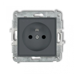 MINI Gniazdo pojedyncze z/u z przesłonami grafitowy mat 28MGP-1zp