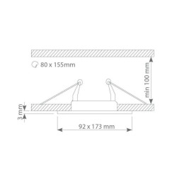 Oprawa JOTA K/3 potrójna czarna piaskowana + czarny ring wewnętrzny
