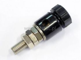 Gniazdo banan 70/26mm M10 czarne.