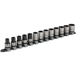 Sealey AK2742B Socket Set 13pc 1/2&quot;Sq Drive Lock-On&#x2122; 6pt Metric - Black Series