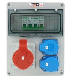 Rozdzielnica budowlana Jurata 16A/5P + 2Gs 230V 01.106