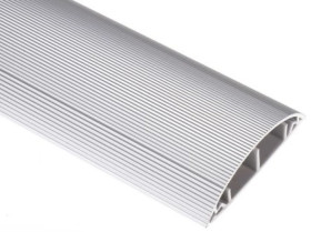 Koryto kablowe samoprzylepne Szary Stop aluminium (pokrywa), PVC (podstawa) Koryto podłogowe 70 mm 16mm 1m RS PRO