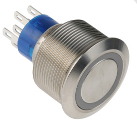 Nasadka przełącznika SPDT średnica wycięcia 25.2mm, montaż panelowy RS PRO