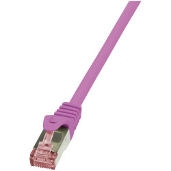 LogiLink CQ2069S CAT 6 S/FTP Patch Cable 3.00m Pink Flame-Retardant