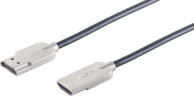 Connection cable, 1 m, black, HDMI plug type A, straight to HDMI plug type A, straight, BS10-30025