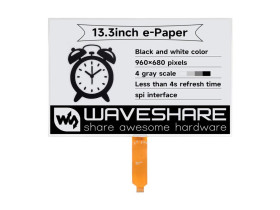 Waveshare 960×680, 13.3inch E-Ink raw display, SPI interface, without PCB