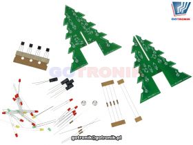 Choinka 3D LED migająca - zestaw do samodzielnego montażu kit/diy