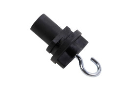 Hak do mocowania w szynoprzewodzie, 52 mm, czarny