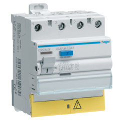 RCCB, 4-biegunowy, 25A, 30mA, Hager
