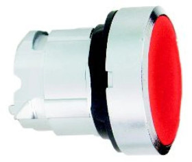 Główka przycisku kryta czerw. O22 push-push zing. LED bez ozn. ZB4BH04