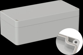 Industrial housing, 160 x 80 x 55 mm, IP66, light gray