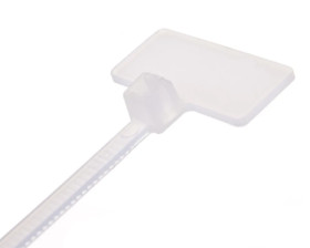 Opaska kablowa z tabliczką opisową TKOT 11/3 biała E01TK-01030200301 /100szt./