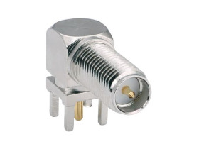 Złącze koncentryczne Montaż na płytce drukowanej Żeński typ złącza Złącze SMA 18GHz Przepust typ kabla Koncentryczny