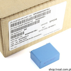 B32654A6105J Cap 1uF 630V 5% MKP R=27.5 R27.5 S+M