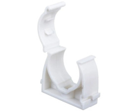 Uchwyt zamknięty do rur 25mm biały UZE-25 /100szt./