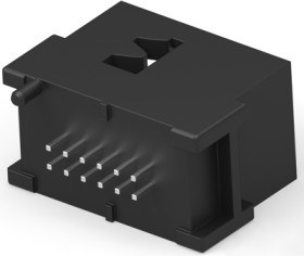 Plug, 12 pole, straight, 2 rows, black, 967646-1