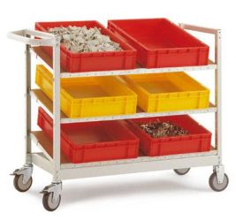 Manuflex TV3382.3003 Wózek Eurobox blacha stalowa malowany proszkowo Maksymalne obciążenie: 250 kg rubinowy czerwony