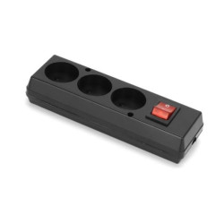 Gniazdo rozbieralne trzykrotne z wył. GN-360WS Montis MT0085-C czarne