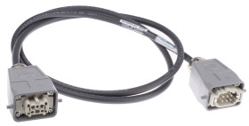 Wzmocnione złącze zasilania 6-pinowe HARTING 9A 600 V Żeńskie do męskiego