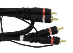 PRZEWOD 2XRCA 0,5M 6+2+6MM