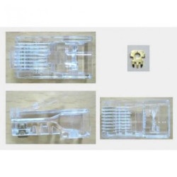Wtyk modularny RJ-45 8p8c kat.6 przelotowy linka na okrągły przewód AWG23/24 /opak = 100szt/