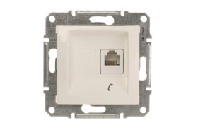 Sedna Gniazdo telefoniczne pojedyncze RJ11 kremowe SDN4101123