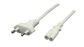 Przewód Zasilający Cee7 Iec C7 Radiowy - Posac-C7eu12wh Biały 1,2M