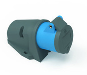 Złącze przemysłowe - zasilające 16A Gniazdo 230 V 2P + E Żeński Bals Niebieski Montaż ścienny IP44