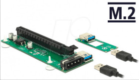 41428 Delock Riser Card M.2 key B+M &gt; PCIe x16, 30 cm