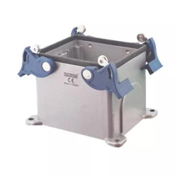 Przyłącze metalowe, puste, 32 pin, 16 A, boczne przył. (montaż pow.), ręczne zamknięcia z rolką - plastikowe T0-EBM32GD14