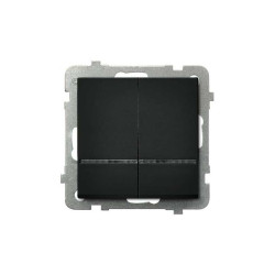 Łącznik podwójny świecznikowy podświetlany ŁP-2RS/m/33 czarny metalik SONATA Ospel
