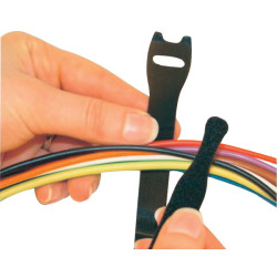 Fastech E1-2-330-B100 Hook and Loop Cable Tie 200mm x 13mm Black