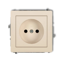 DECO Gniazdo pojedyncze b/u beżowy 1DGP-1p