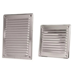 Kratka metalowa z siatką 165x165mm biała WX1